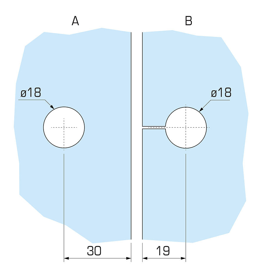 Flamea+ glasklem glas/glas 90° - 8196 - Sparing