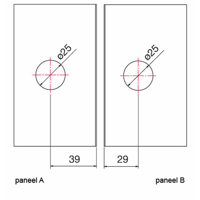 Pontere glasklem glas/glas 90° - 8421 - Sparing