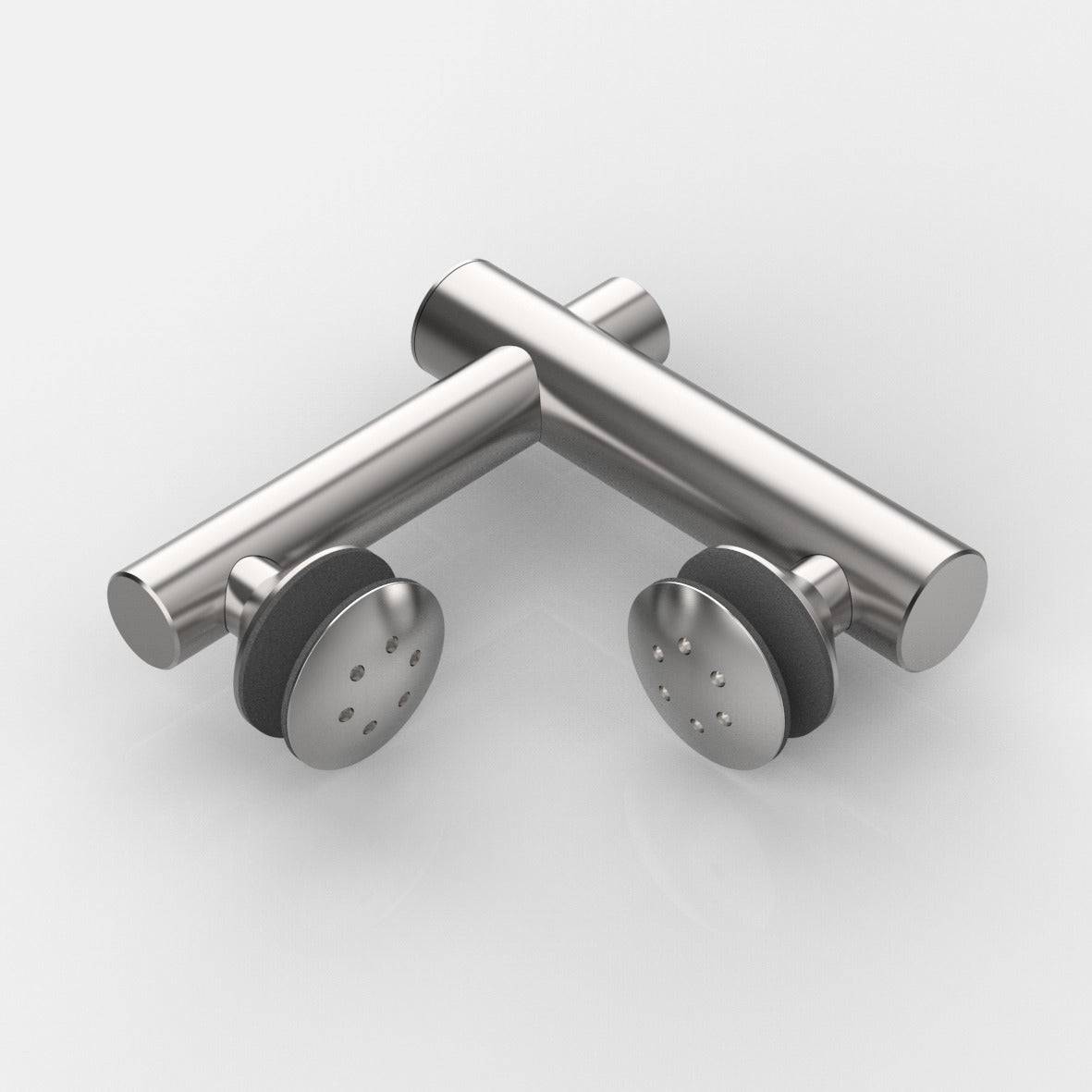 Vivere2 Hoekverbinder Glas-Glas 90°, Verhoogd - 7774VA