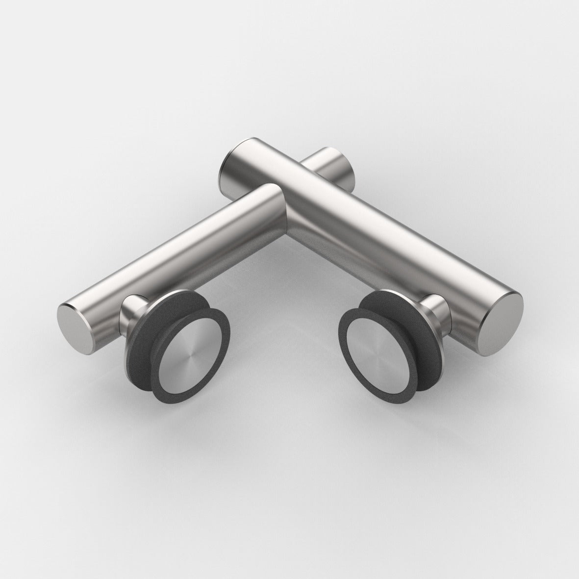 Vivere2 Hoekverbinder Glas-Glas 90°, Verzonken - 7775VA