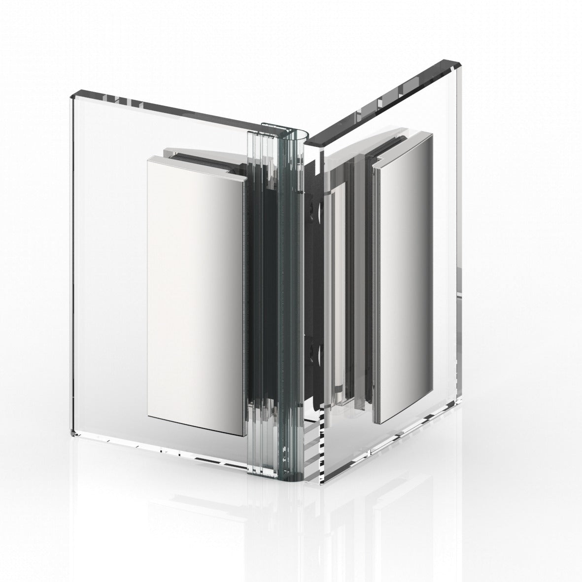 Farfalla douchescharnier glas/glas 90°/180° - 8124 - Glas