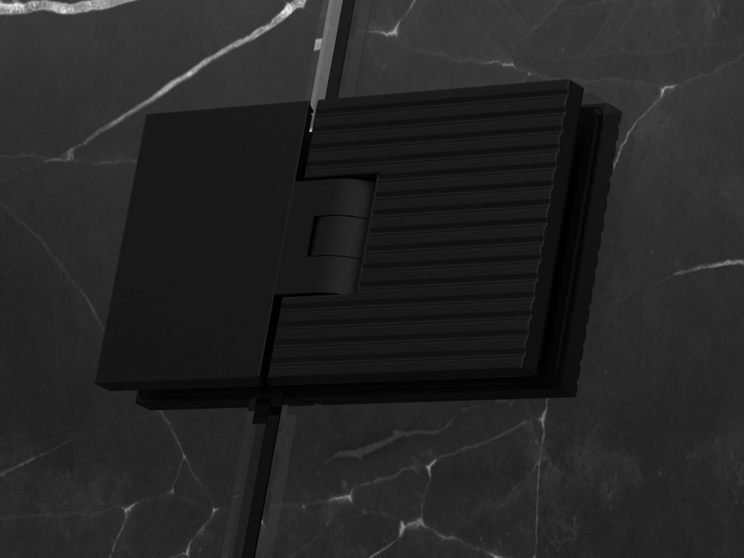 Flamea+ Linea douchescharnier glas/glas 180° - 8132M1 - Mat Diep Zwart - Sfeer