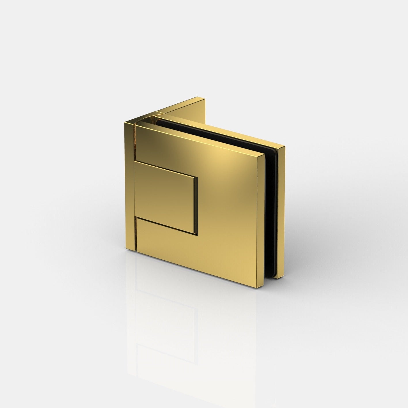 Pontere+ douchescharnier wand/glas 90° - 8314 - Messing Mat Geborsteld