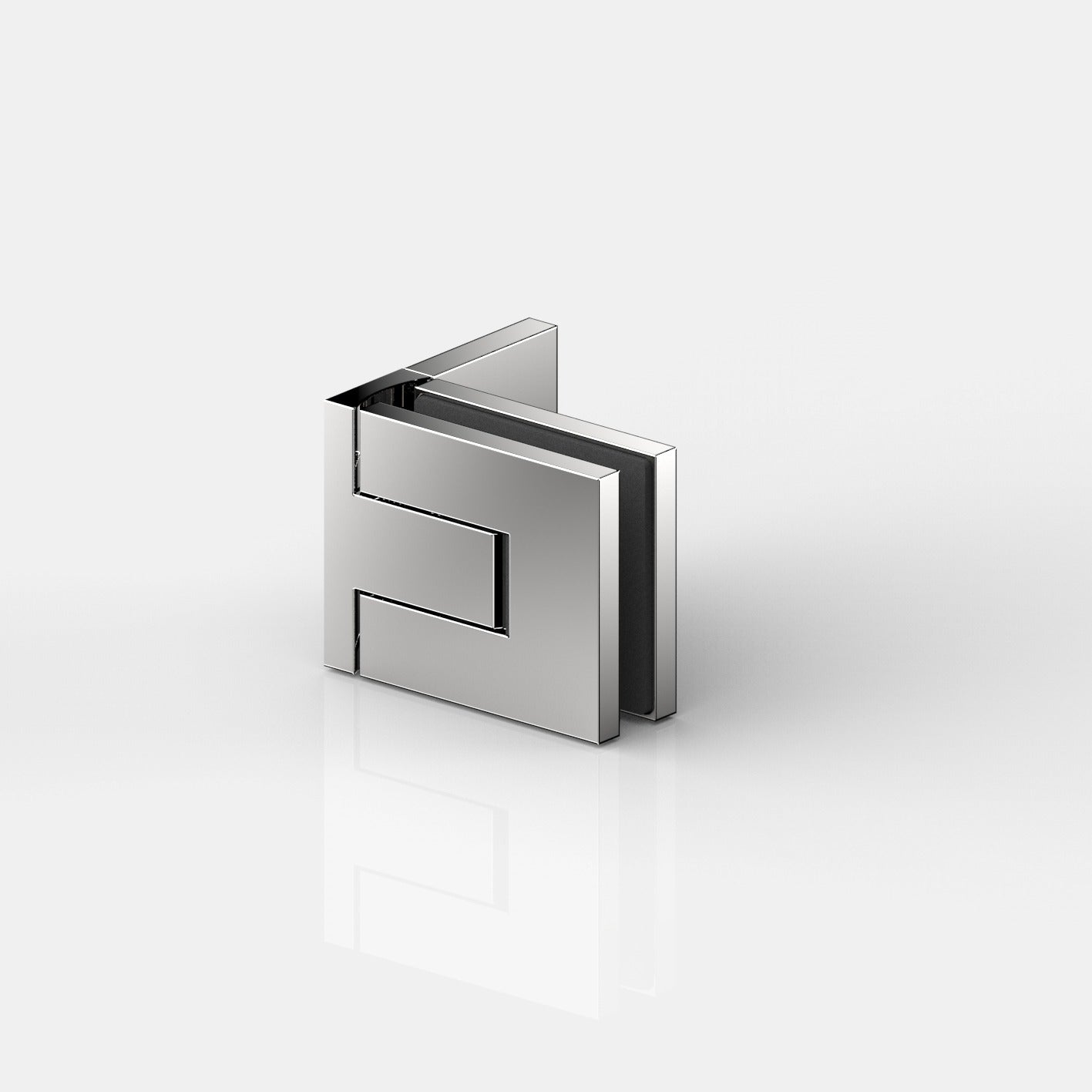 Flamea Pro Mini douchescharnier glas/wand 90° - 8330 - Glans Chroom