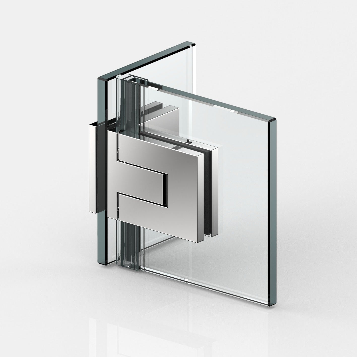 Flamea Pro Mini douchescharnier glas/glas 90° - 8334 - Op glas