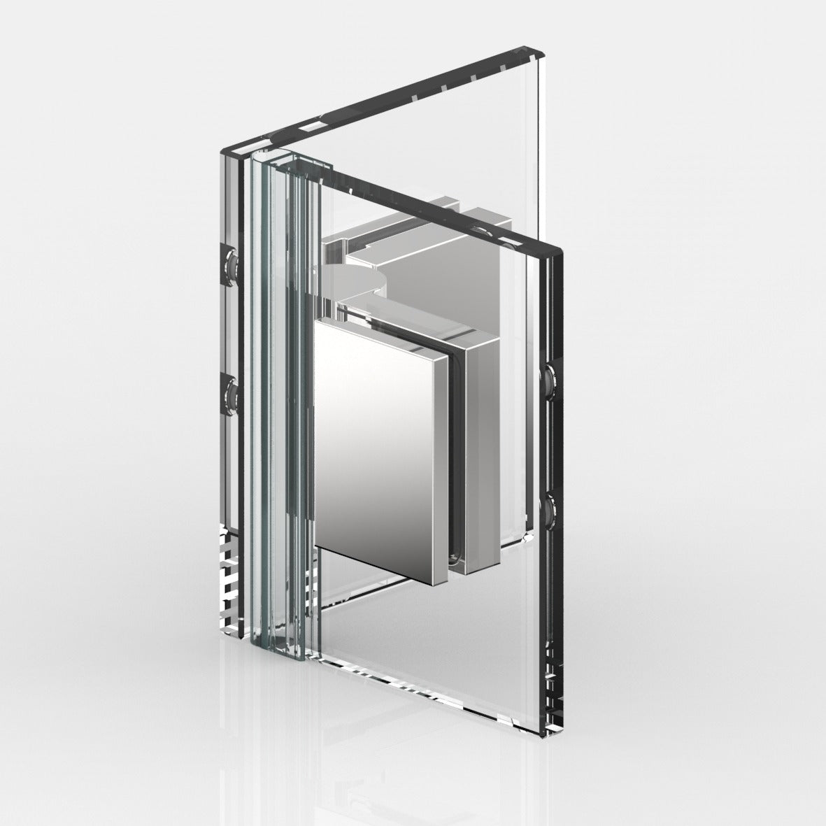 Nivello douchescharnier glas/glas 90° - 8367 - Links - Glas