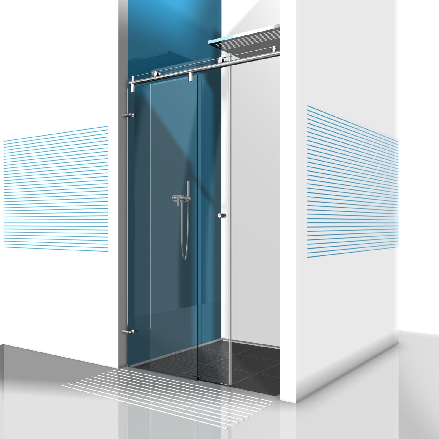 Vivere2 Wand naar Wand Max 1200mm Verhoogd - 8564VA-V