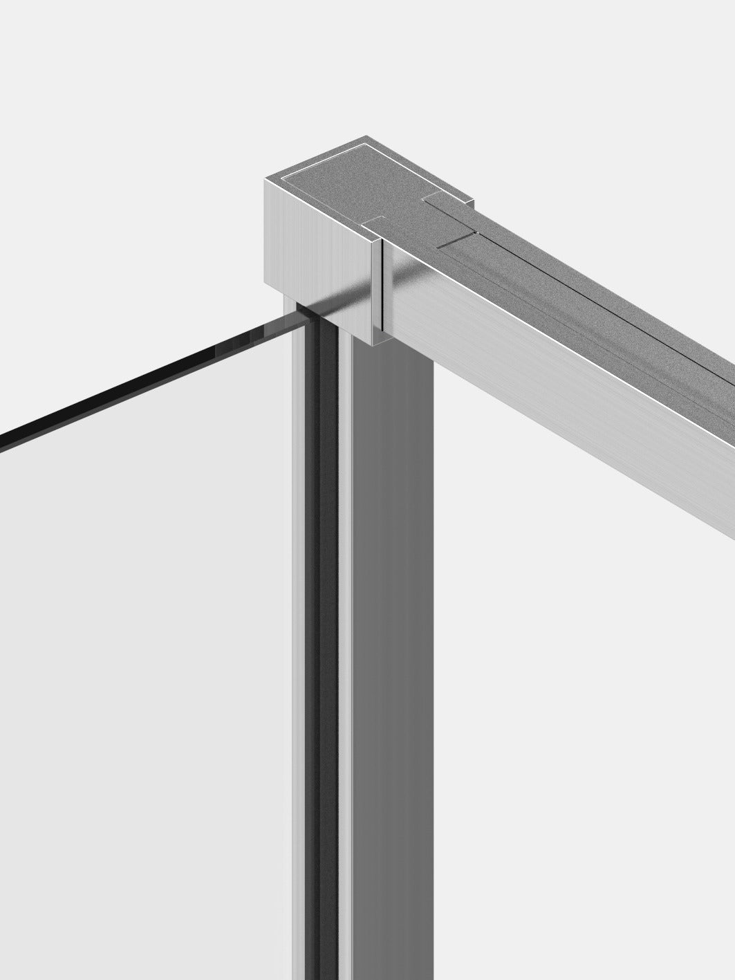 WALK-IN Systeem Profiel Wand Montage - 8888 BW - Hoek