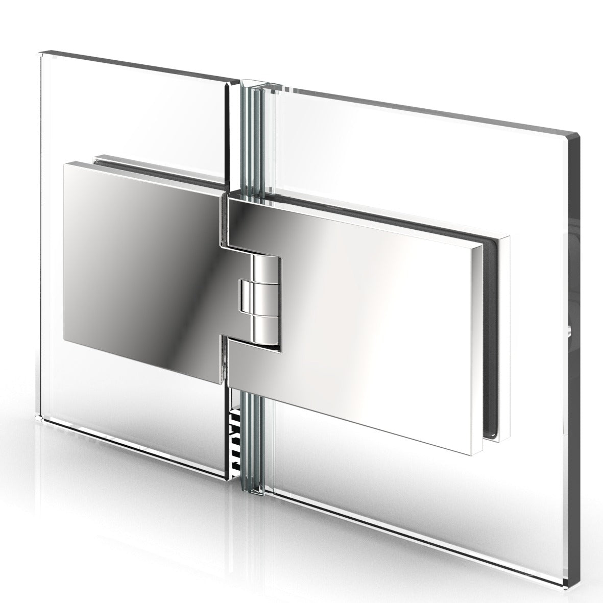 Fardello douchescharnier glas/glas 180° - 8901 - Glas