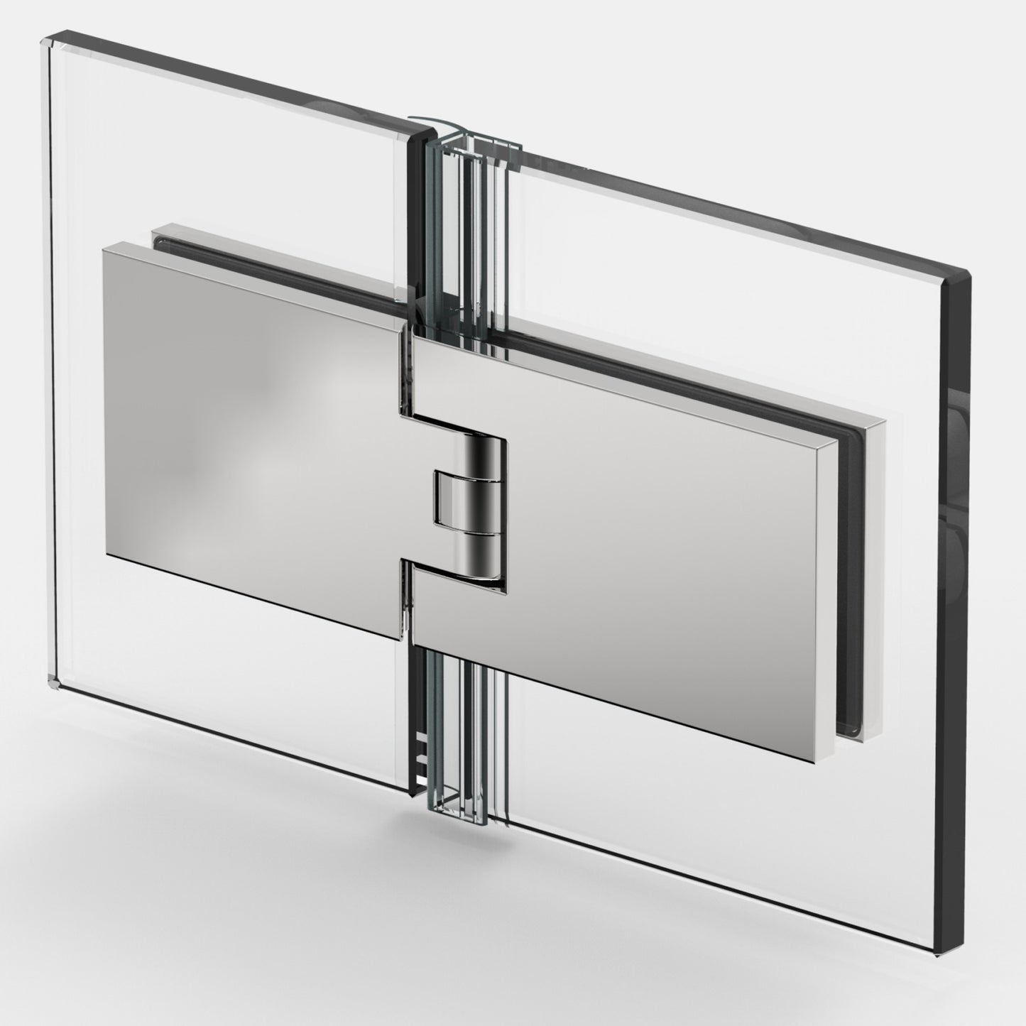 Fardello douchescharnier glas/glas 180° - 8901 - Glas