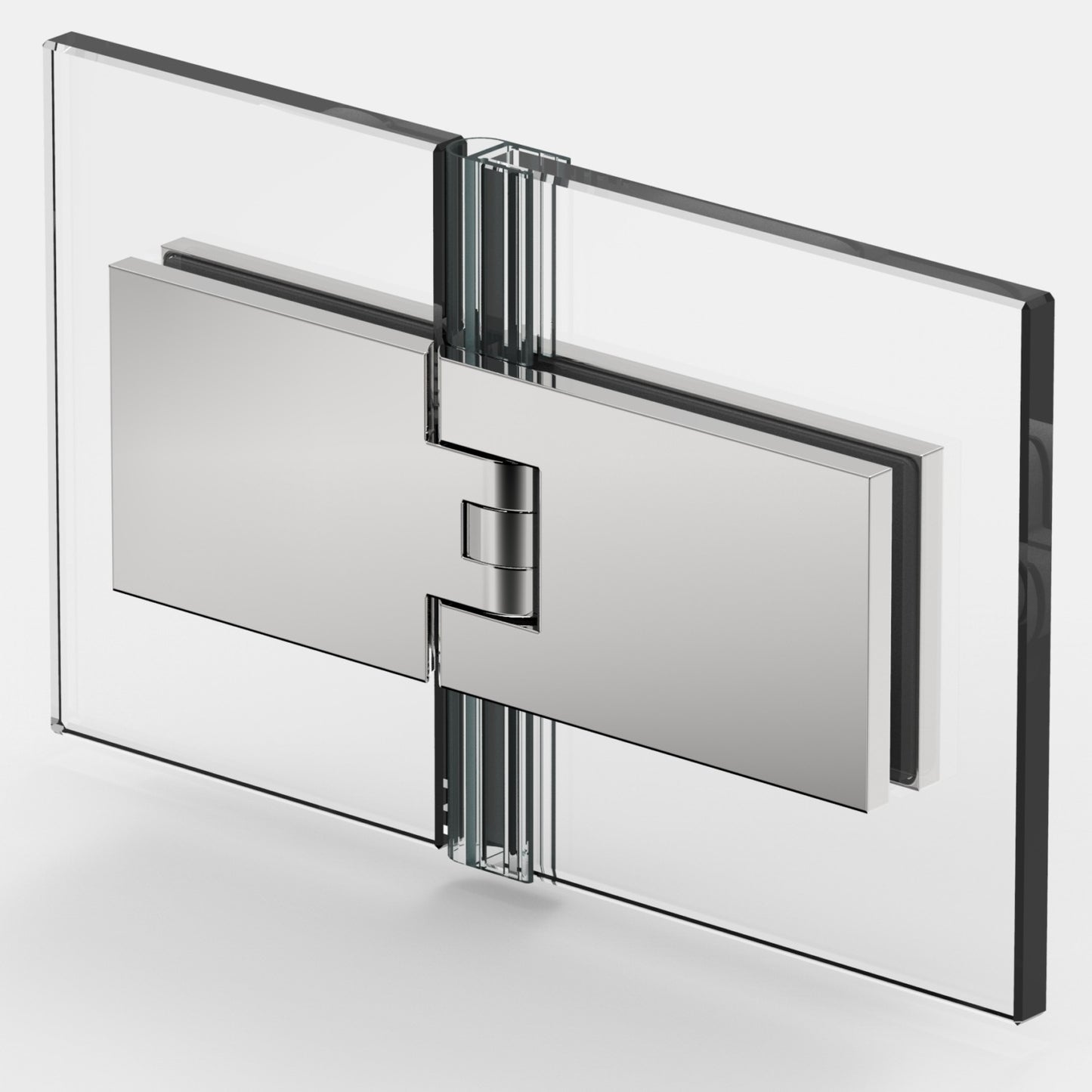 Fardello douchescharnier glas/glas 180° - 8901 - Glas