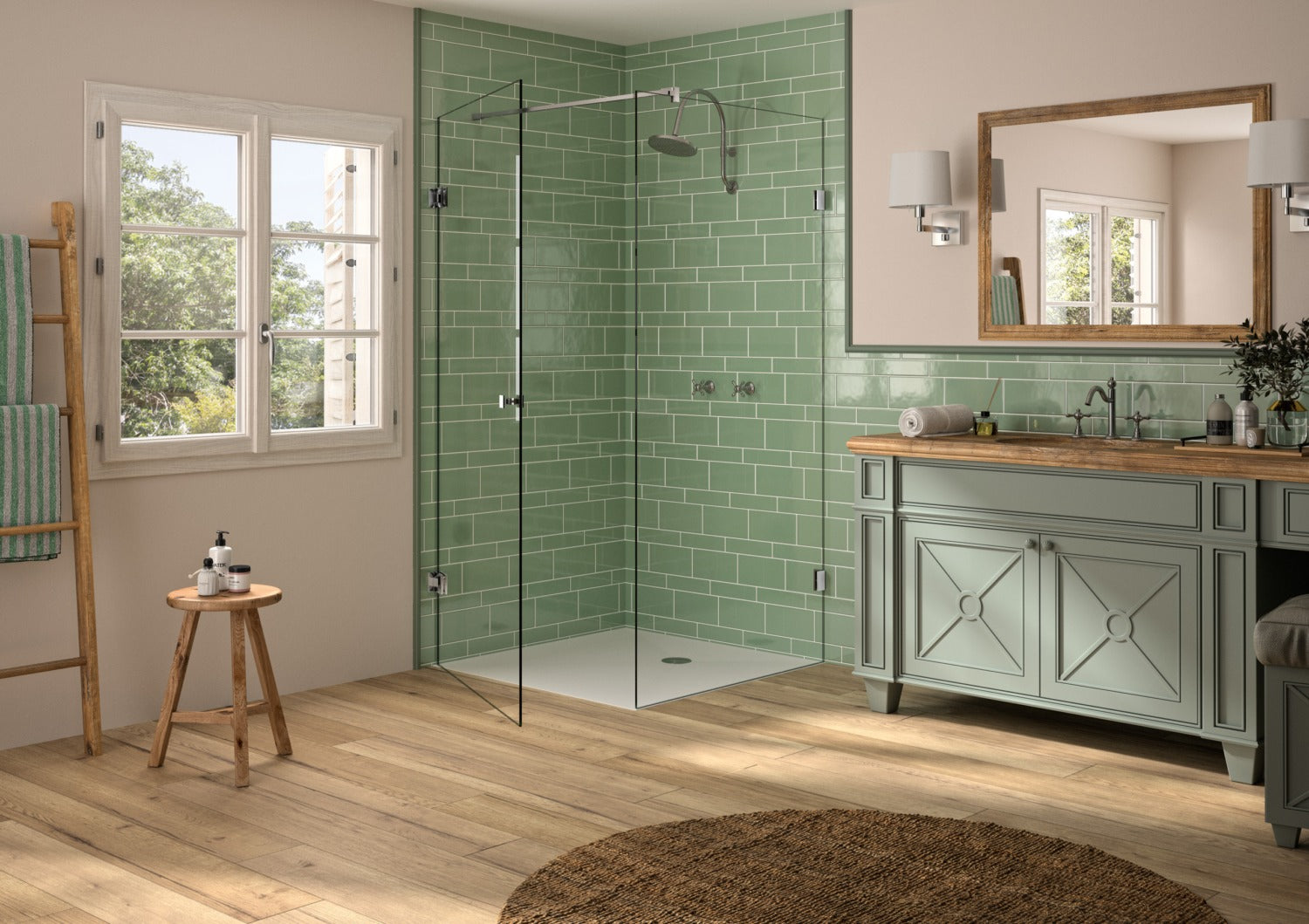 Pontere+ douchescharnier wand/glas 90° - 8313- Sfeer