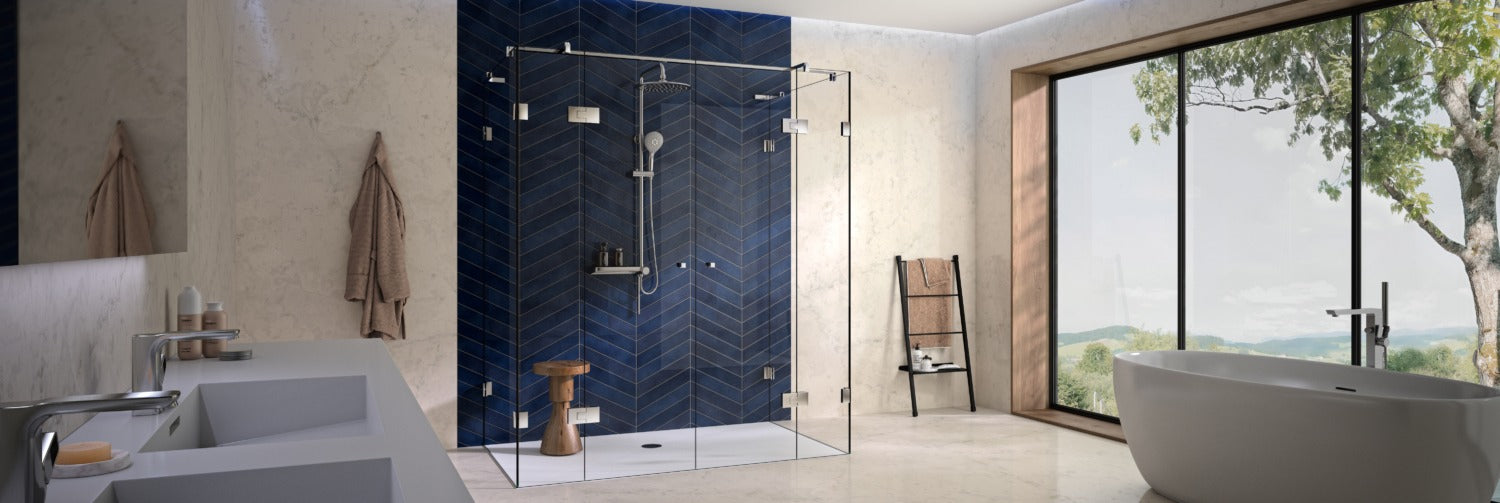 Pontere+ douchescharnier glas/glas 180° - 8312 - Sfeer