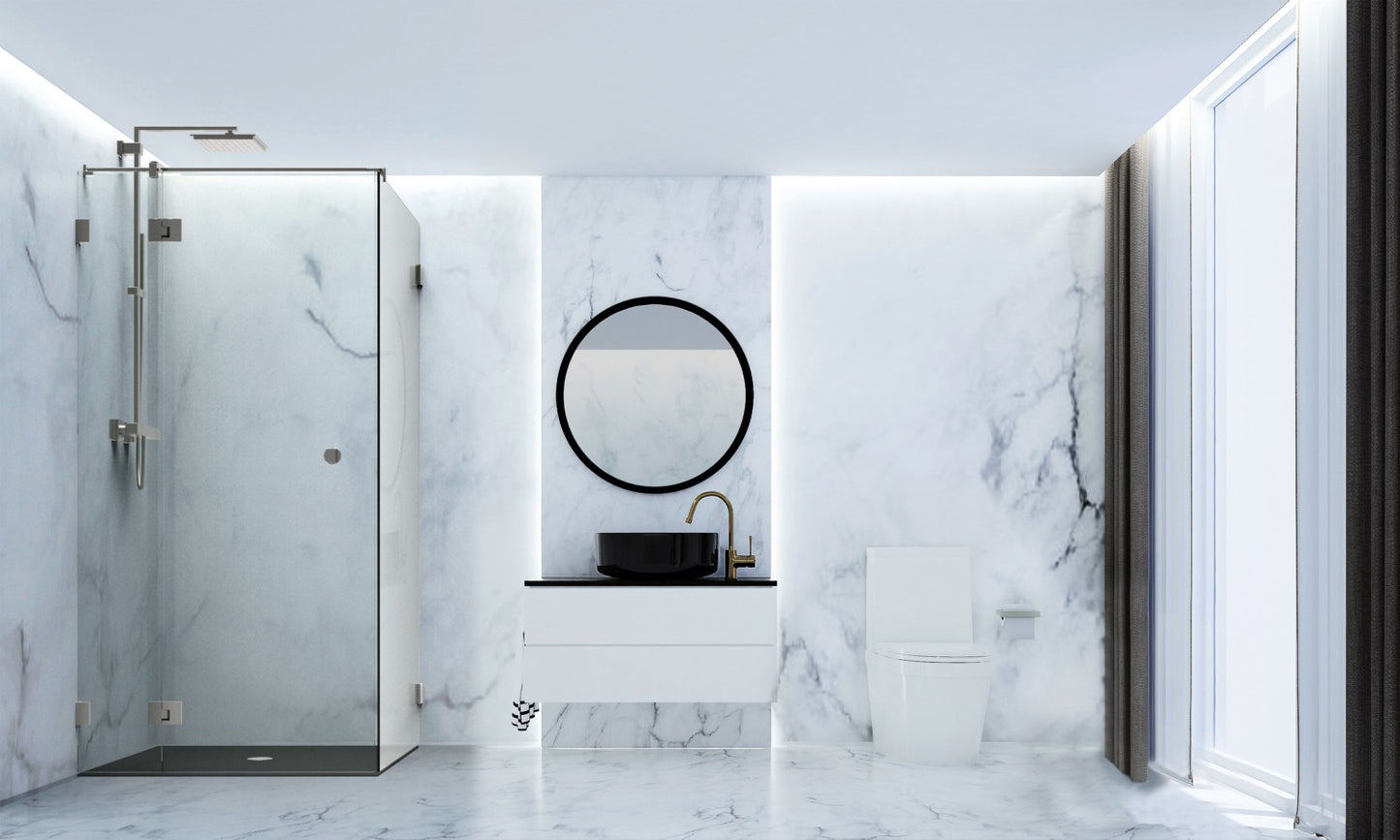 Pavone douchescharnier glas/glas 180° - 8392 - Sfeer